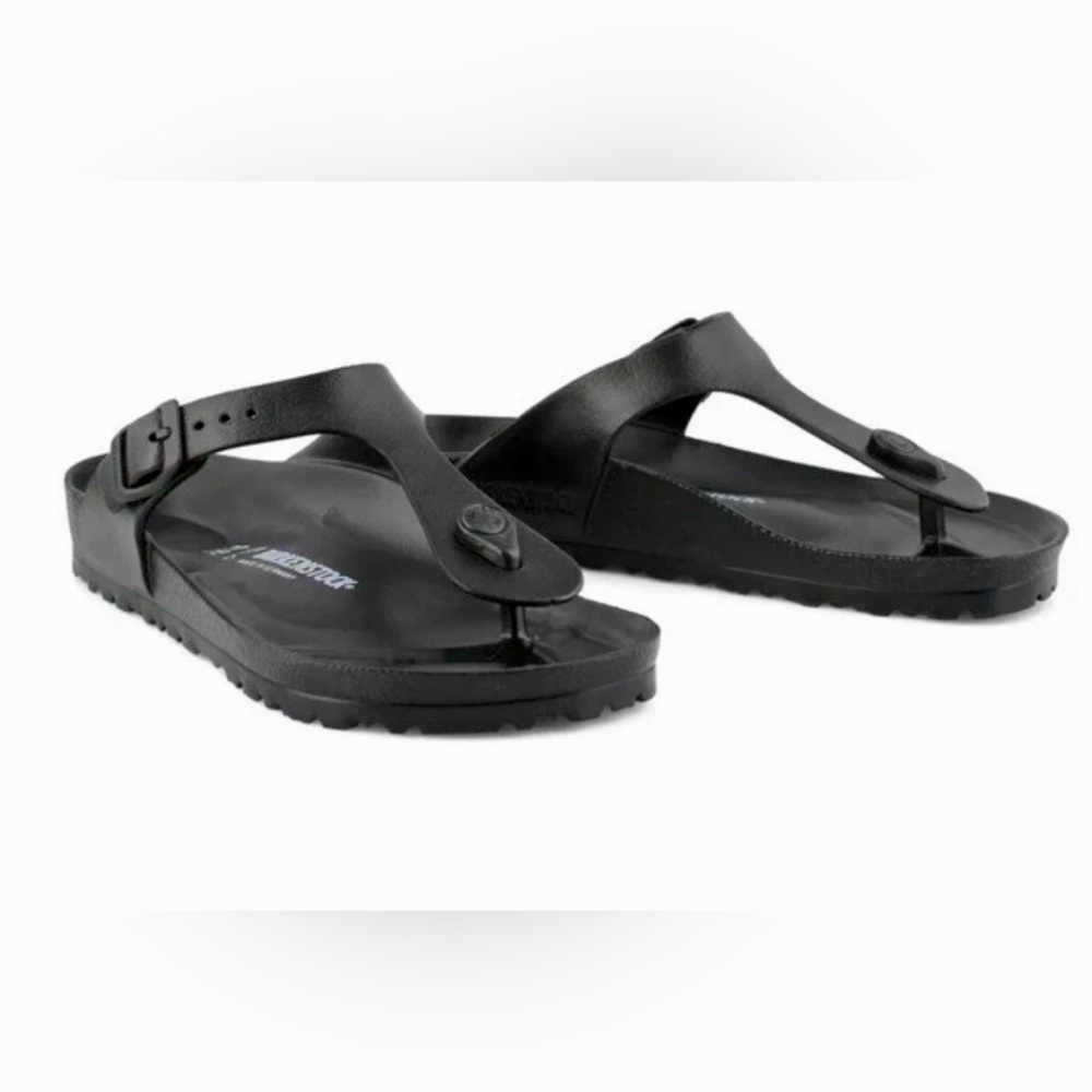 BIRKENSTOCK Size 38 L7 M5 Gizeh Essentials EVA Slide Sandal Black